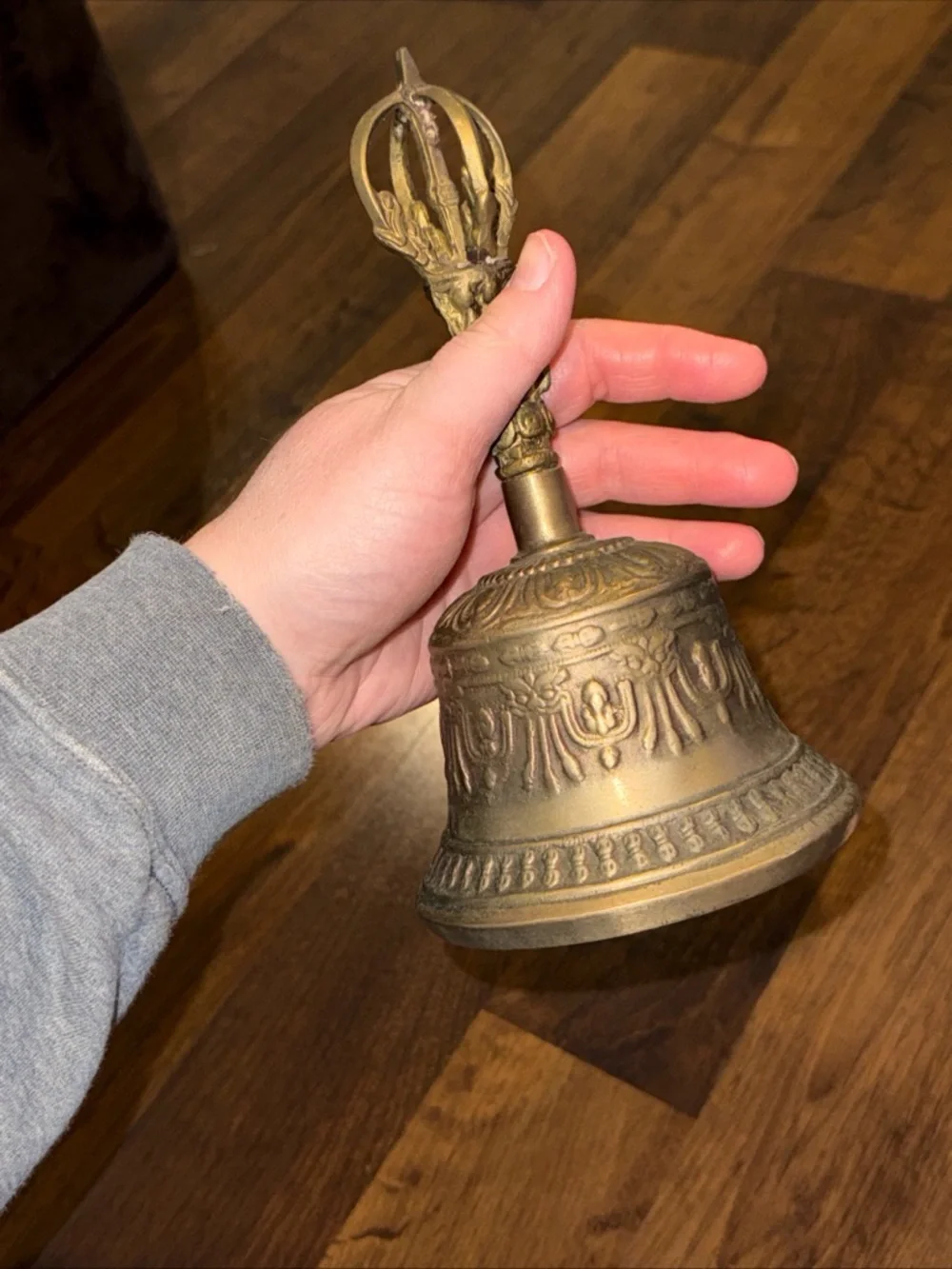Vintage Tibetan Brass Buddhist Bell for Meditation